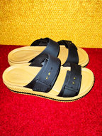 ✨ Crocs Brooklyn Buckle Low Wedge Sandals | Size 9W | Black & Tan