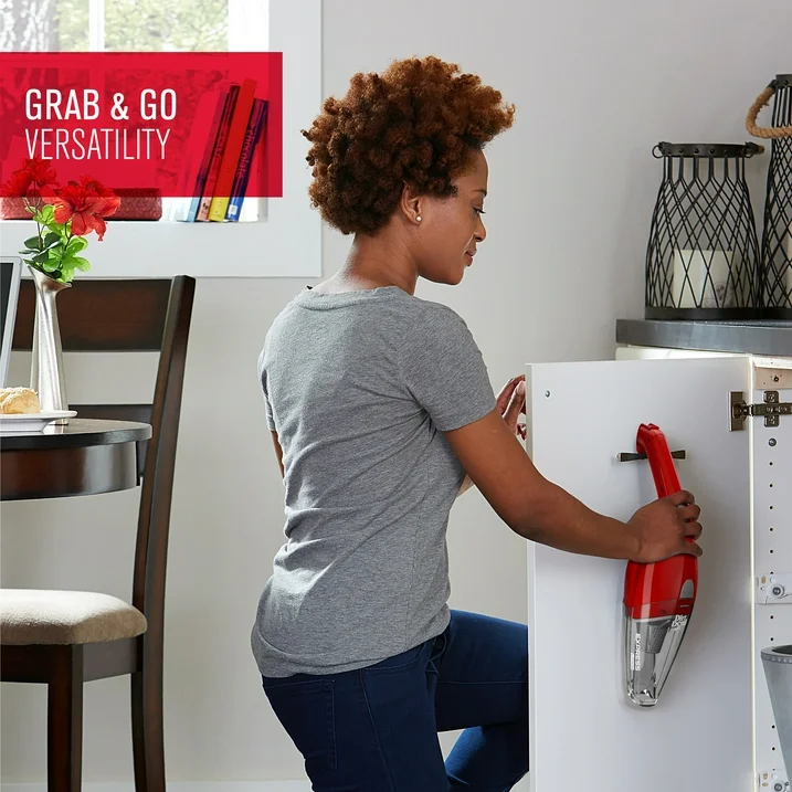 Dirt Devil Compact+ On-The-Go Cleaning Cordless Vacuum, BD30005 4V Express, Red