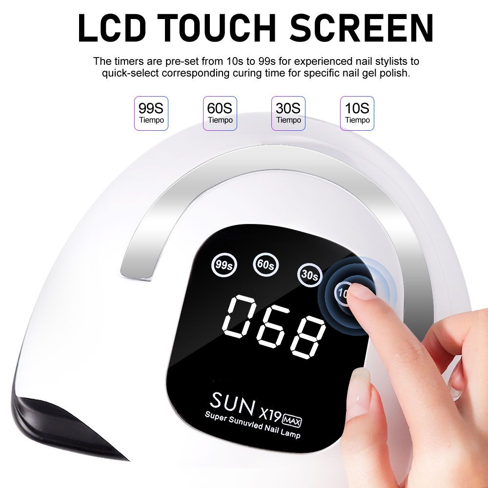 X19 UV LED Nail Lamp For Fast Drying Gel Nail Polish 72LEDS Nail Dryer With Auto Sensor Professional Manicure Salon Tool