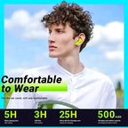 Ultrapods Max Bluetooth Earbuds Hi-Res Sound, Waterproof, Noise Canceling - Neon - GreatSpace Discounts