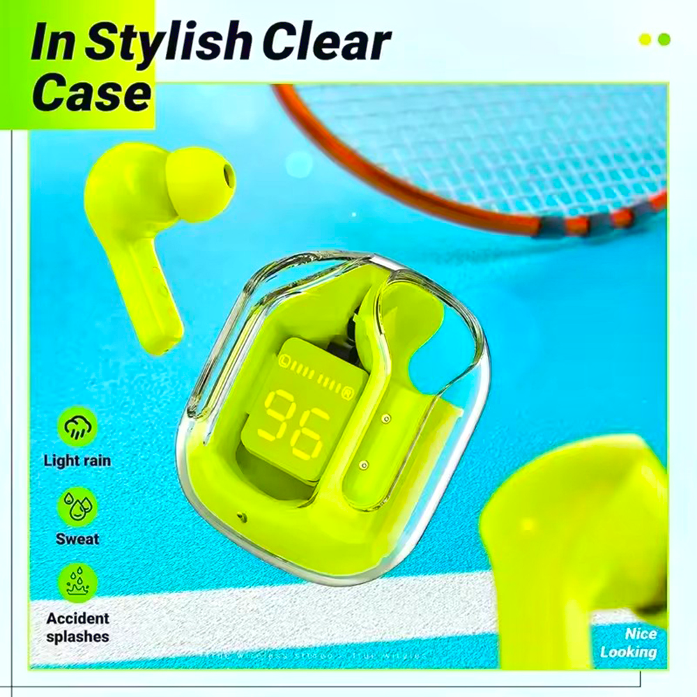 Ultrapods Max Bluetooth Earbuds Hi-Res Sound, Waterproof, Noise Canceling - Neon - GreatSpace Discounts