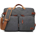 Oxford Canvas Messenger Bag – 3-in-1 Convertible Laptop Briefcase - GreatSpace Discounts