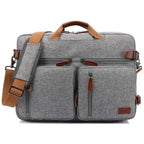 Oxford Canvas Messenger Bag – 3-in-1 Convertible Laptop Briefcase - GreatSpace Discounts