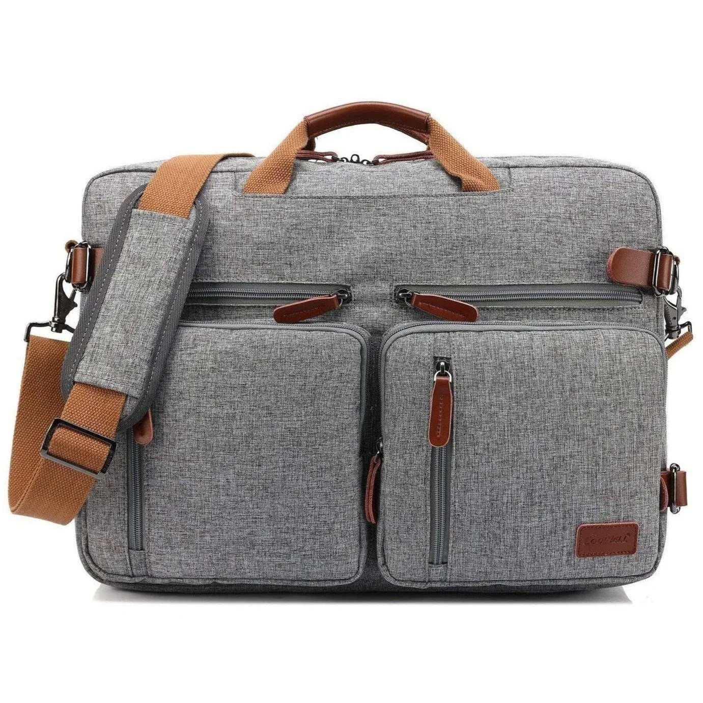 Oxford Canvas Messenger Bag – 3-in-1 Convertible Laptop Briefcase - GreatSpace Discounts