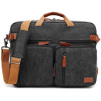 Oxford Canvas Messenger Bag – 3-in-1 Convertible Laptop Briefcase - GreatSpace Discounts