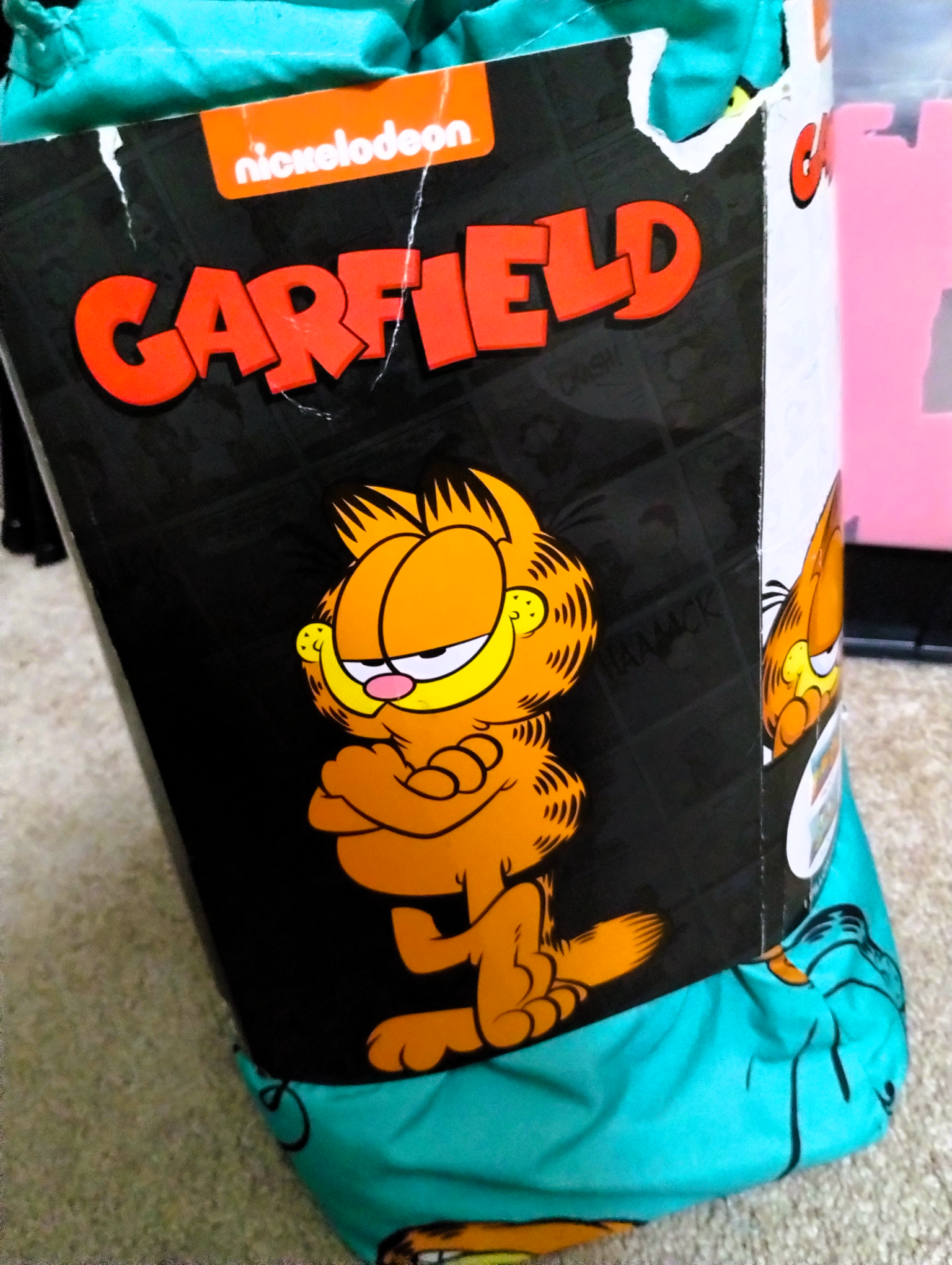 Garfield 2-Piece Comforter Set Twin/Full – Reversible Rainbow Design