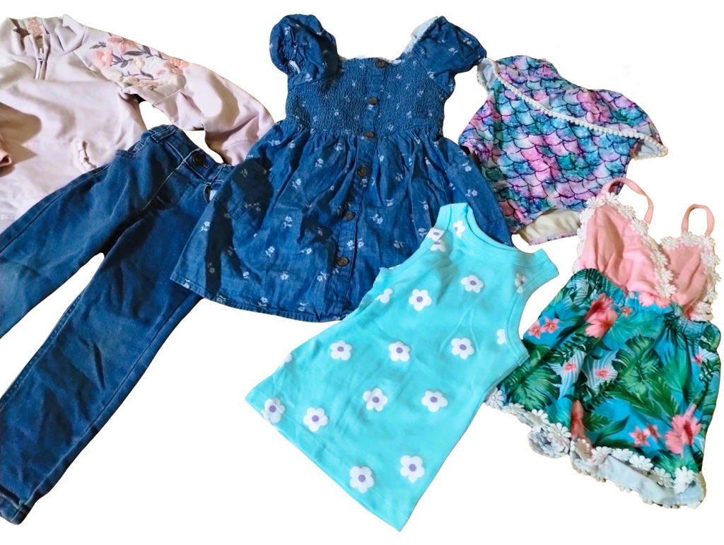 🌟 30-Piece Girls' Clothing Bundle | Sizes 2T–5T, 4-5Y XS | Mixed Brands