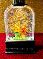 Snow Globe Lantern – Gnome Garden Scene with Glitter Snow