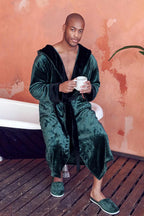 Men’s Robe with Hood – Ultra-Soft Plush Comfort for Everyday Use