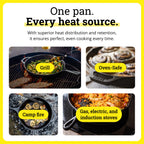 Lodge Cast Iron Skillet 10.25in - Pre-Seasoned, Durable Non-Toxic Cookware