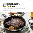 Lodge Cast Iron Skillet 10.25in - Pre-Seasoned, Durable Non-Toxic Cookware