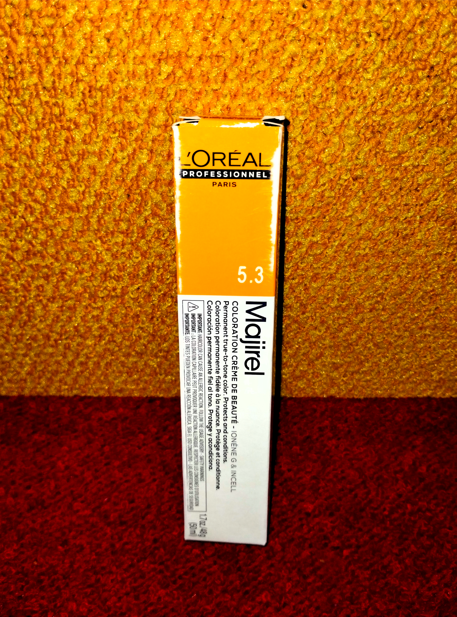 L’Oréal Professionnel Majirel 5.3 Coloration Crème – Rich Golden Brown, 50 ml