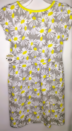 NWT Bobbie Brooks Daisy Print Dress - Gray & Yellow, XS, S, M