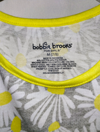 NWT Bobbie Brooks Daisy Print Dress - Gray & Yellow, XS, S, M