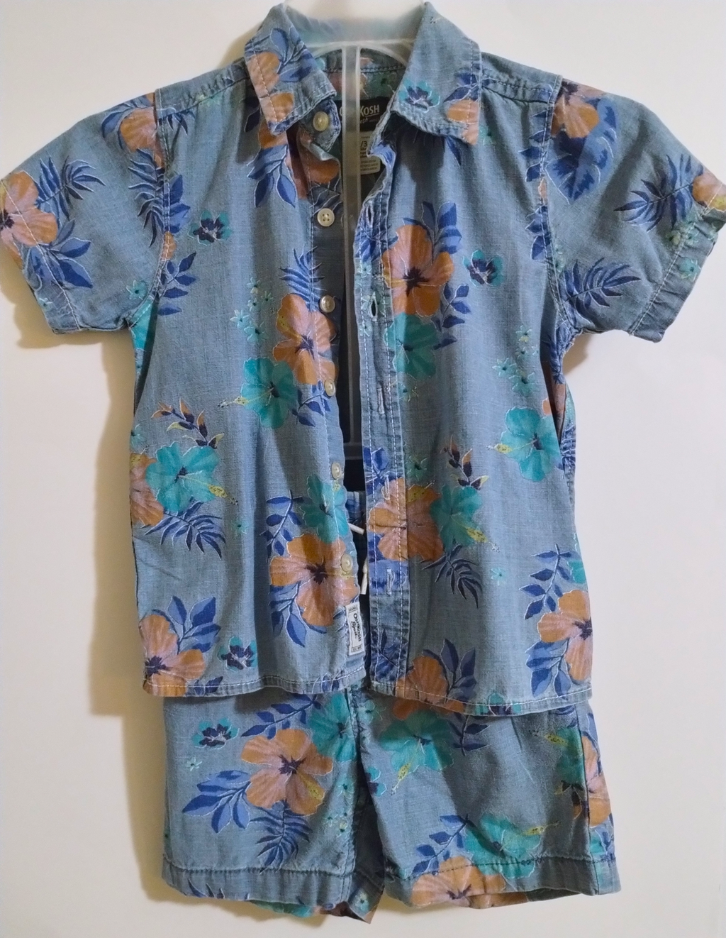 OshKosh B'gosh Rare Vintage Hawaiian Chambray Set, 3T
