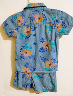 OshKosh B'gosh Rare Vintage Hawaiian Chambray Set, 3T