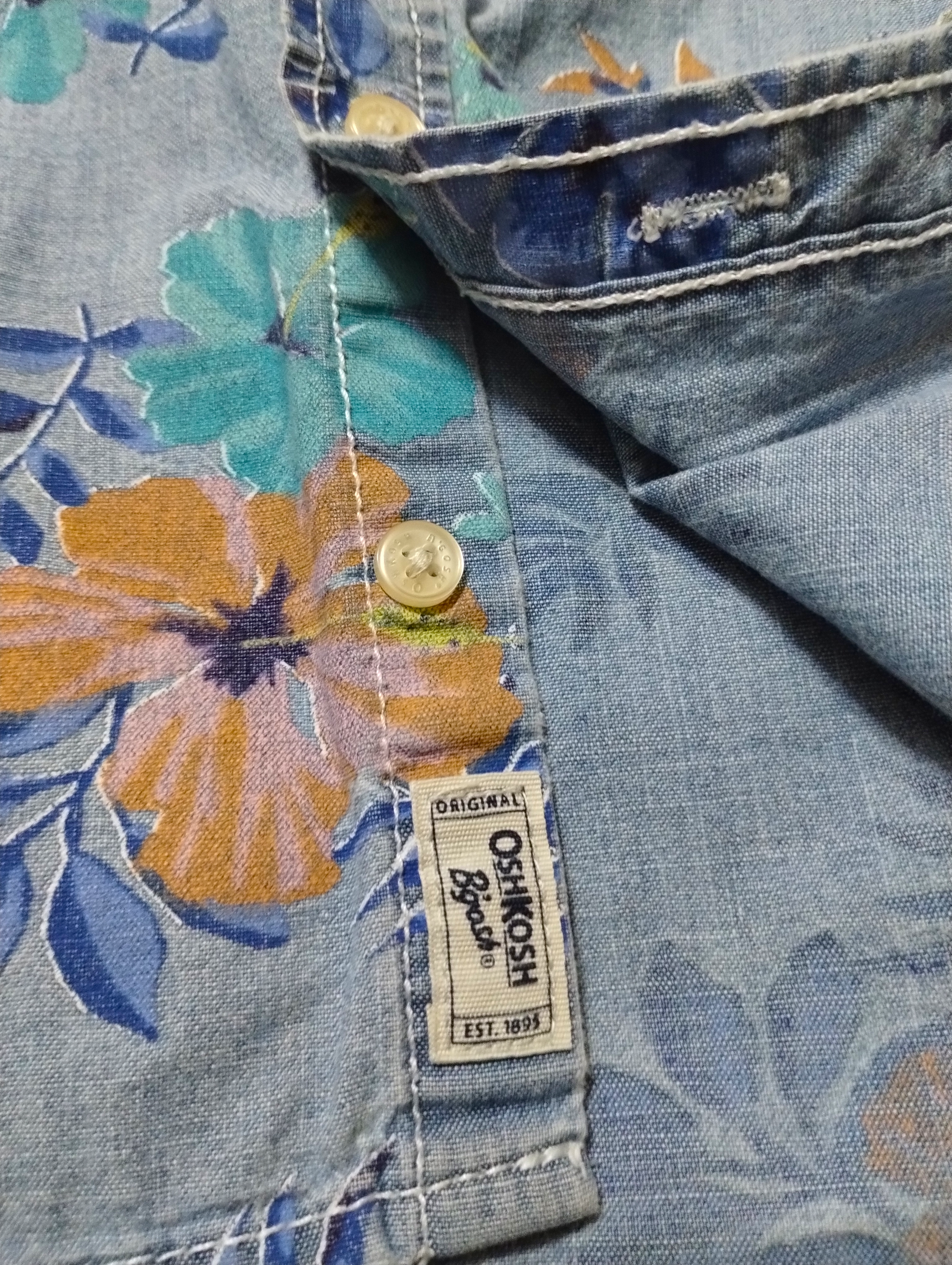OshKosh B'gosh Rare Vintage Hawaiian Chambray Set, 3T