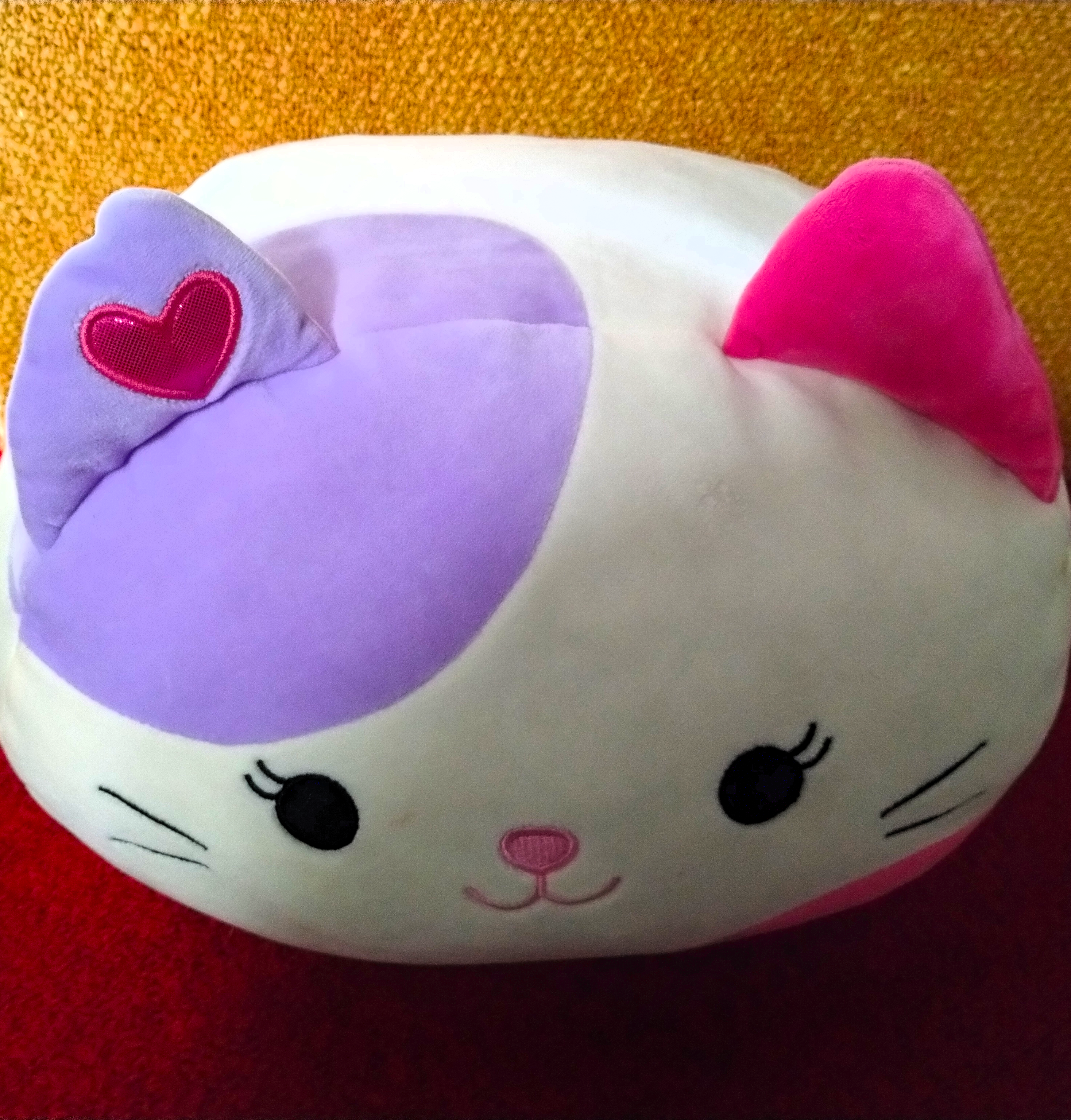 🐱Squishmallows Official Stackable Plush 12" Pink & Purple Calico Cat (Preowned)