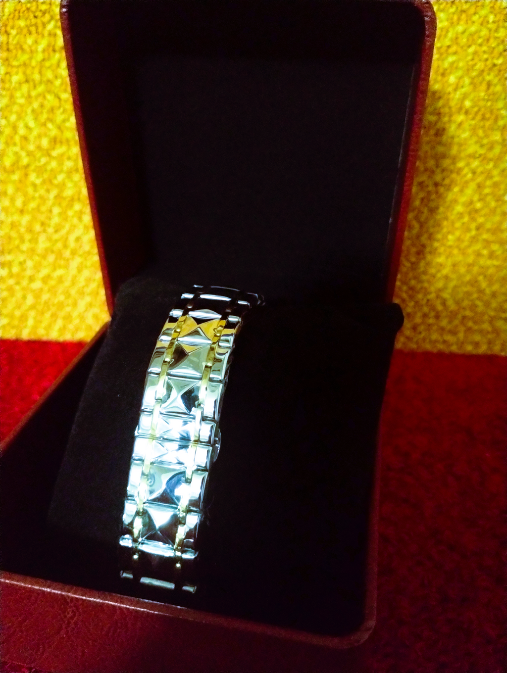 POEDAGAR Luxury Men's Watch - Two-Tone Stainless Steel with Day-Date