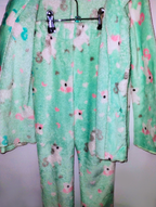 Mint Green Unicorn Print Fleece Pajama Set - Junior (preowned)