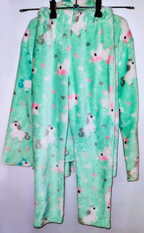 Mint Green Unicorn Print Fleece Pajama Set - Junior (preowned)