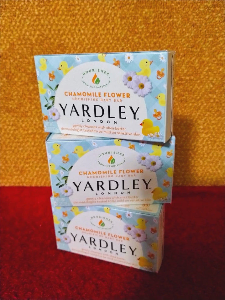 Yardley London Chamomile Flower Soap Bar 3-Pack Bundle