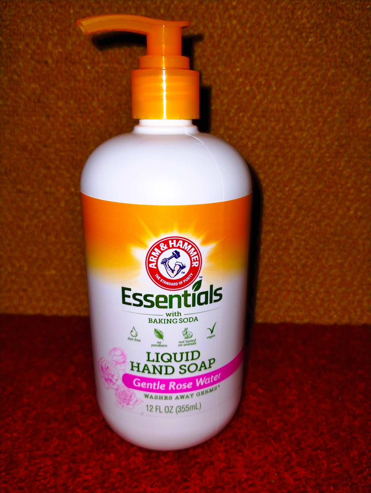 Arm & Hammer Essentials Liquid Hand Soap Gentle Rose Water 12 fl oz