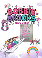 NWT Bobbie Brooks Unicorn Dress - Cotton-Blend, Pink Trim, Sizes XS–M