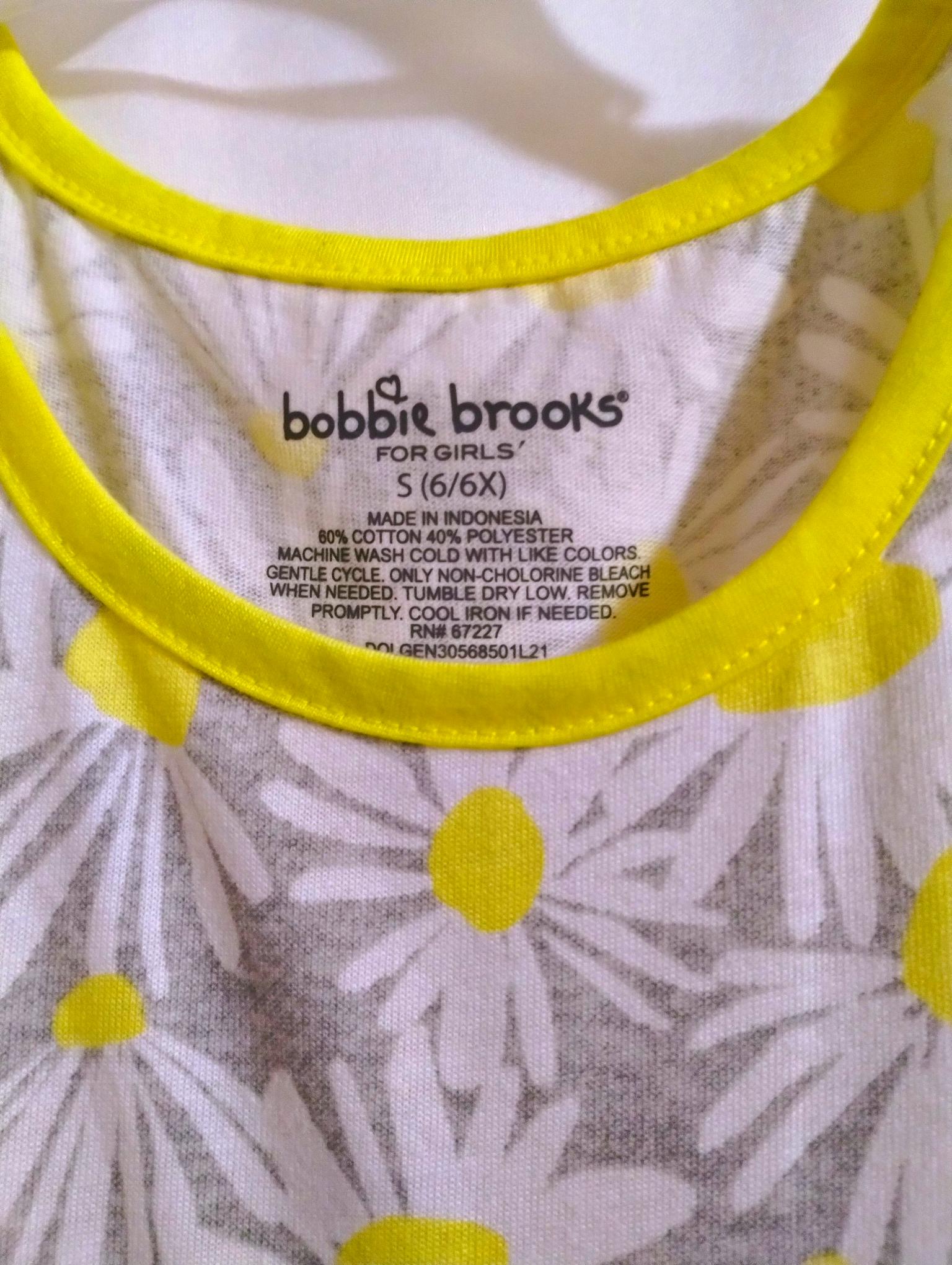 NWT Bobbie Brooks Daisy Print Dress - Gray & Yellow, XS, S, M