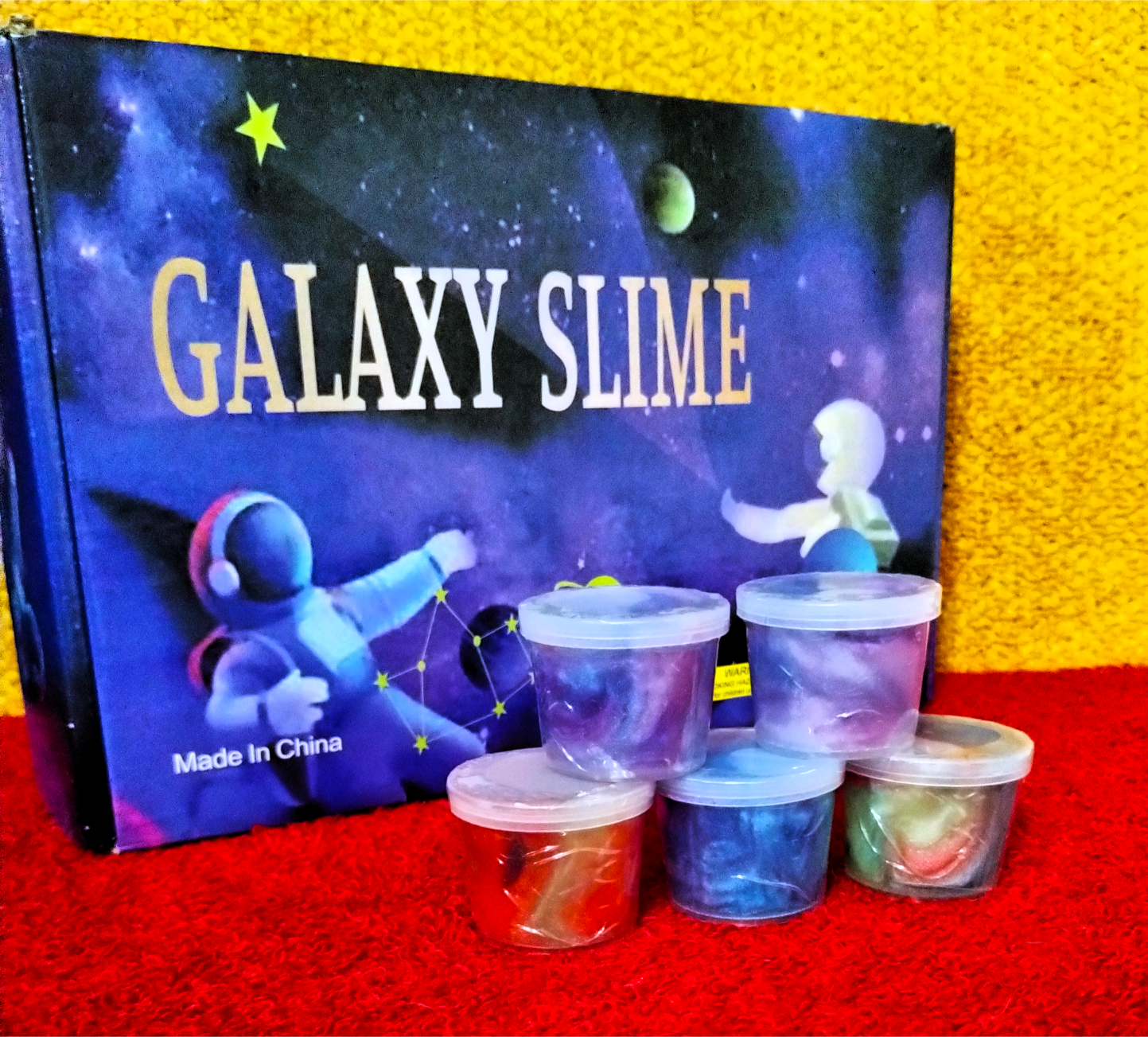 Galaxy Slime 6-Pack Variety Set — Soft, Stretchy, Resealable Jars (2 oz Each)