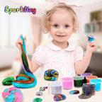 Galaxy Slime 6-Pack Variety Set — Soft, Stretchy, Resealable Jars (2 oz Each)