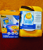 Emoji Movie 3-Piece Twin Sheet Set + Plush Throw Bundle