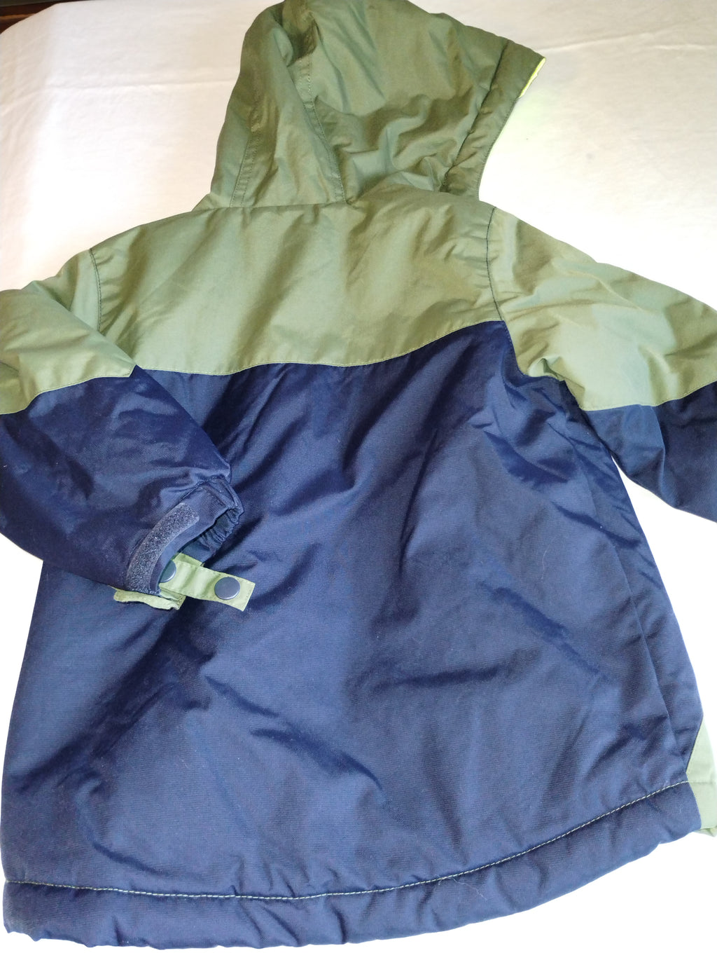 The Children's Place Toddler Boys Ski Jacket Hooded Lined Neon Green 4T