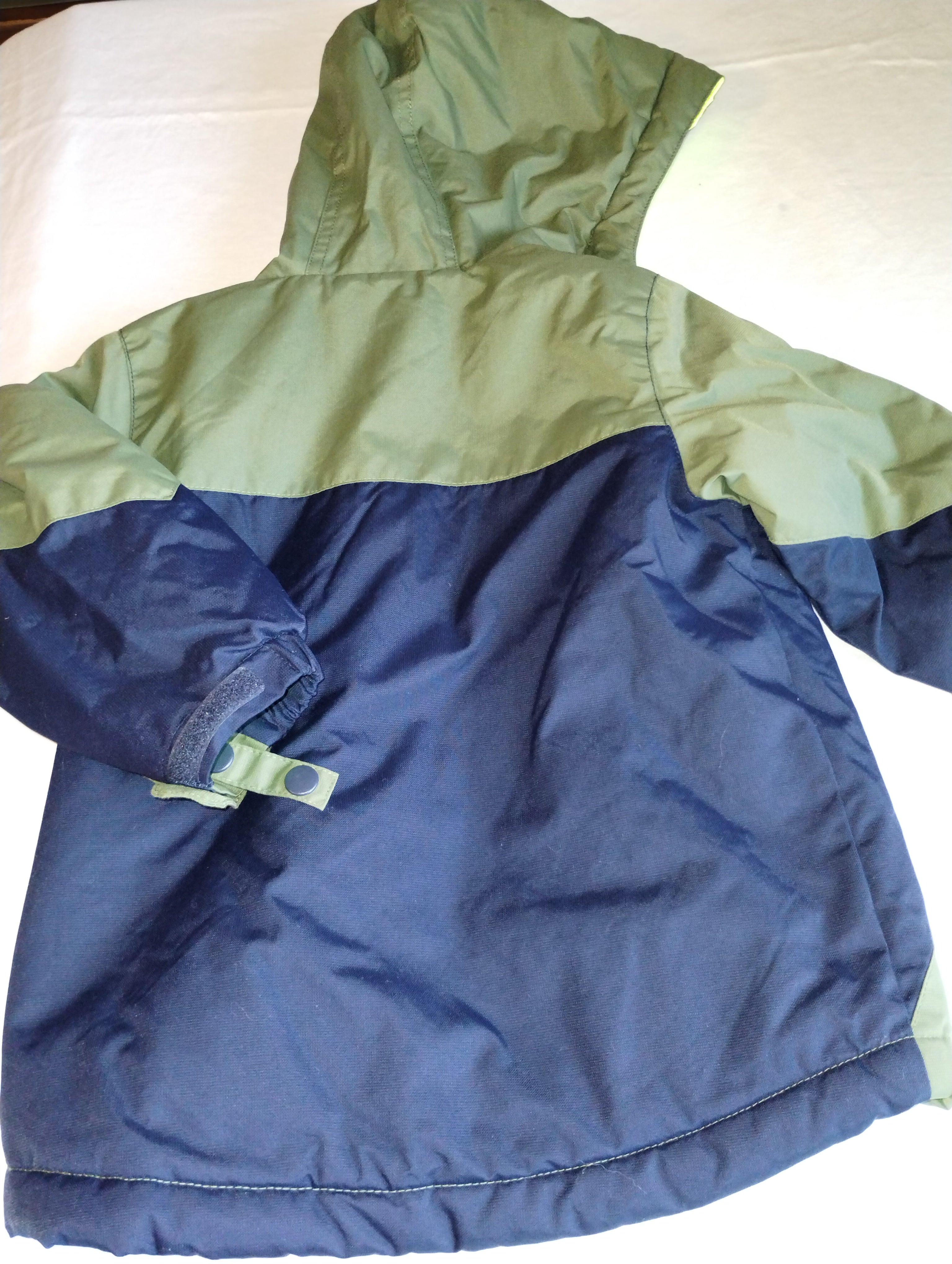 The Children's Place Toddler Boys Ski Jacket Hooded Lined Neon Green 4T
