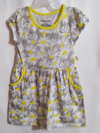 NWT Bobbie Brooks Daisy Print Dress - Gray & Yellow, XS, S, M