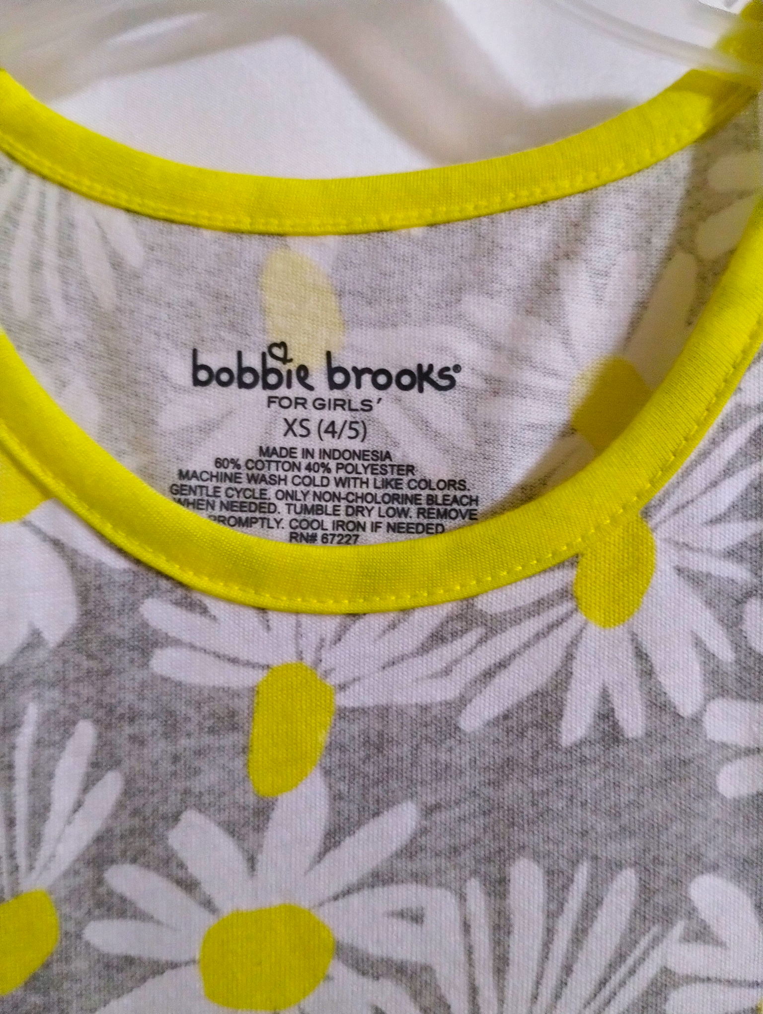 NWT Bobbie Brooks Daisy Print Dress - Gray & Yellow, XS, S, M