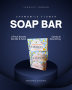 Yardley London Chamomile Flower Soap Bar 3-Pack Bundle