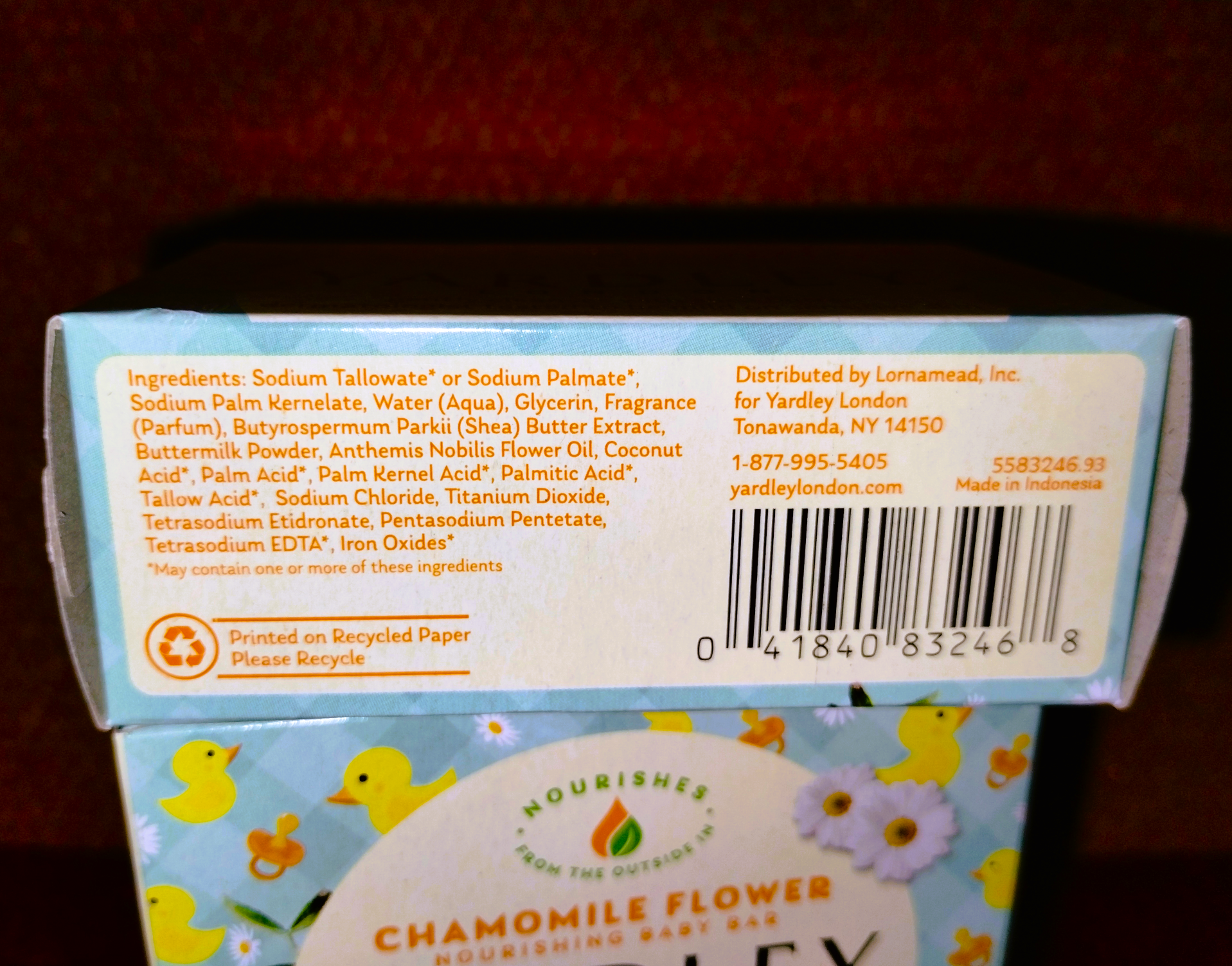 Yardley London Chamomile Flower Soap Bar 4-Pack Bundle